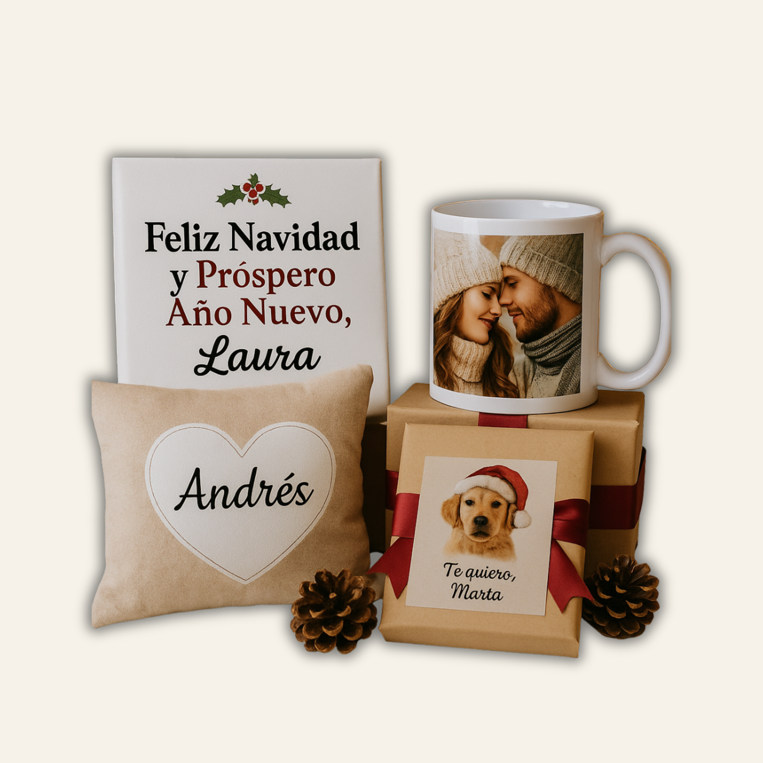 Regalos navideños personalizados con foto o nombre