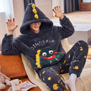 Coral Fleece Couple Pajamas Cute Flannel Loungewear