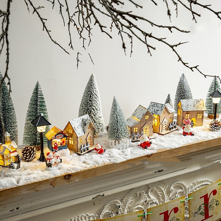 Christmas Luminous Cabin Decoration Tree