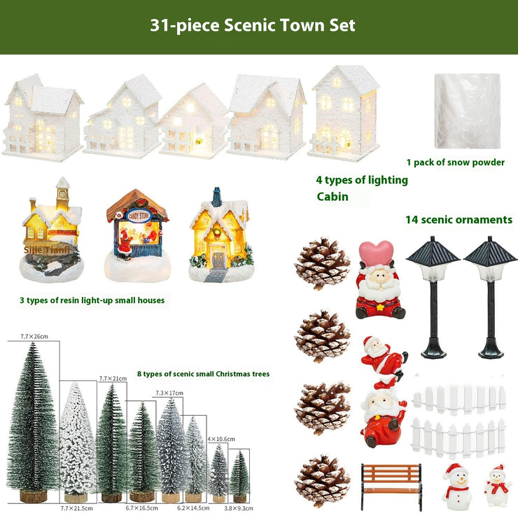 Christmas Luminous Cabin Decoration Tree
